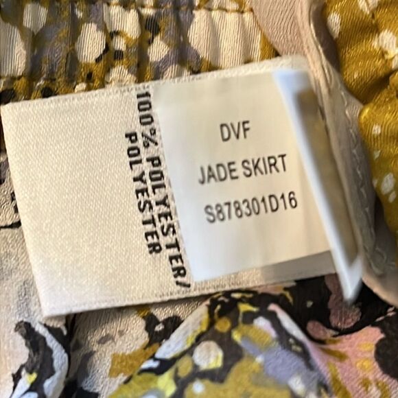 New! Diane von Furstenberg Jade SILK Skirt in Stella Fresco Rock Size M - Picture 15 of 16